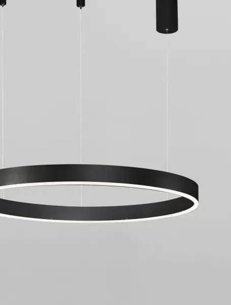 LED luster Motif 60 čierne CCT s diaľkovým ovládaním