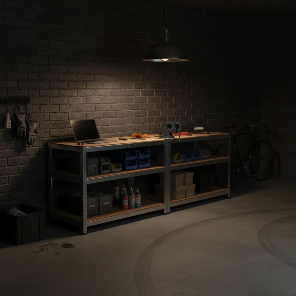 Regál s vysokou nosnosťou HEAVY, max. 875kg, 90x40x180cm, strieborná Jurhan