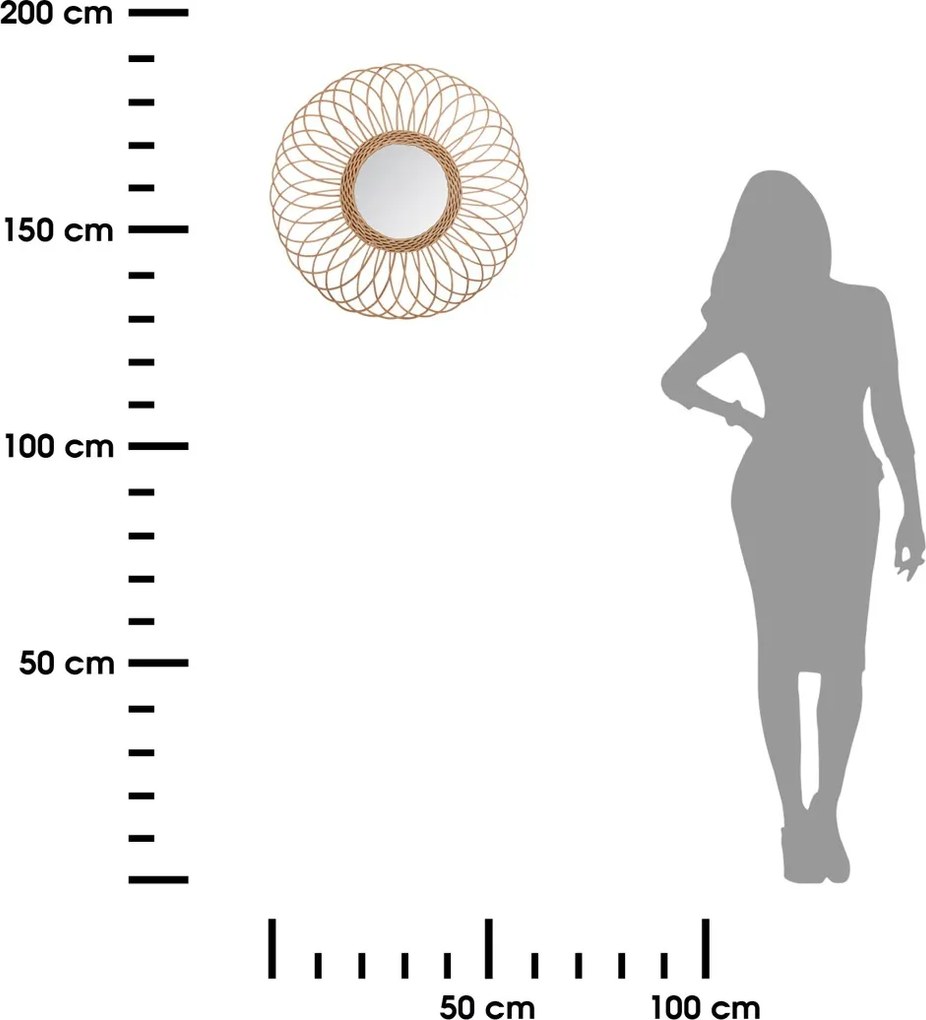 Zrkadlo Rose, hnedé