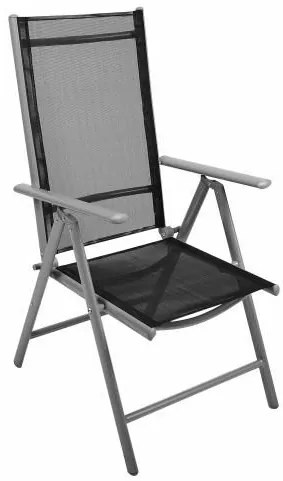 Garthen 1486 Skladacia záhradná stolička - čierna