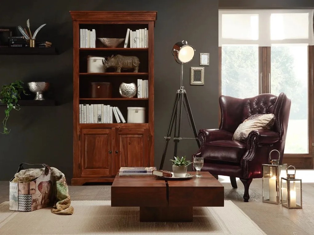 furniture-nabytek.cz - Kreslo ušák Chesterfield Pittsfield z pravej kože, červené