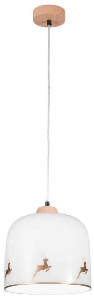 Kolarz A1352.31.Au.100-Luster na lanku NONNA 1xE27/60W/230V jelene dub/biela/zlatá