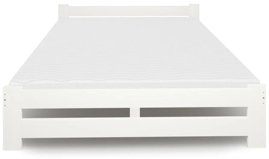 Posteľ z masívu HERA + pěnový matrac DE LUX 14 cm + rošt ZADARMO, 180x200, biela