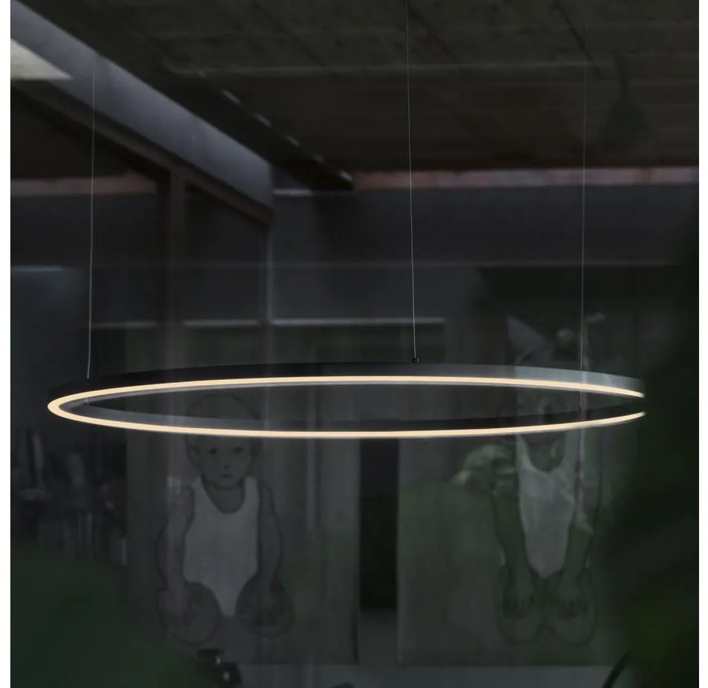 Ideal Lux - LED Luster na lanku ORACLE SLIM LED/38W/230V 3000K pr. 70 cm čierna ID229515