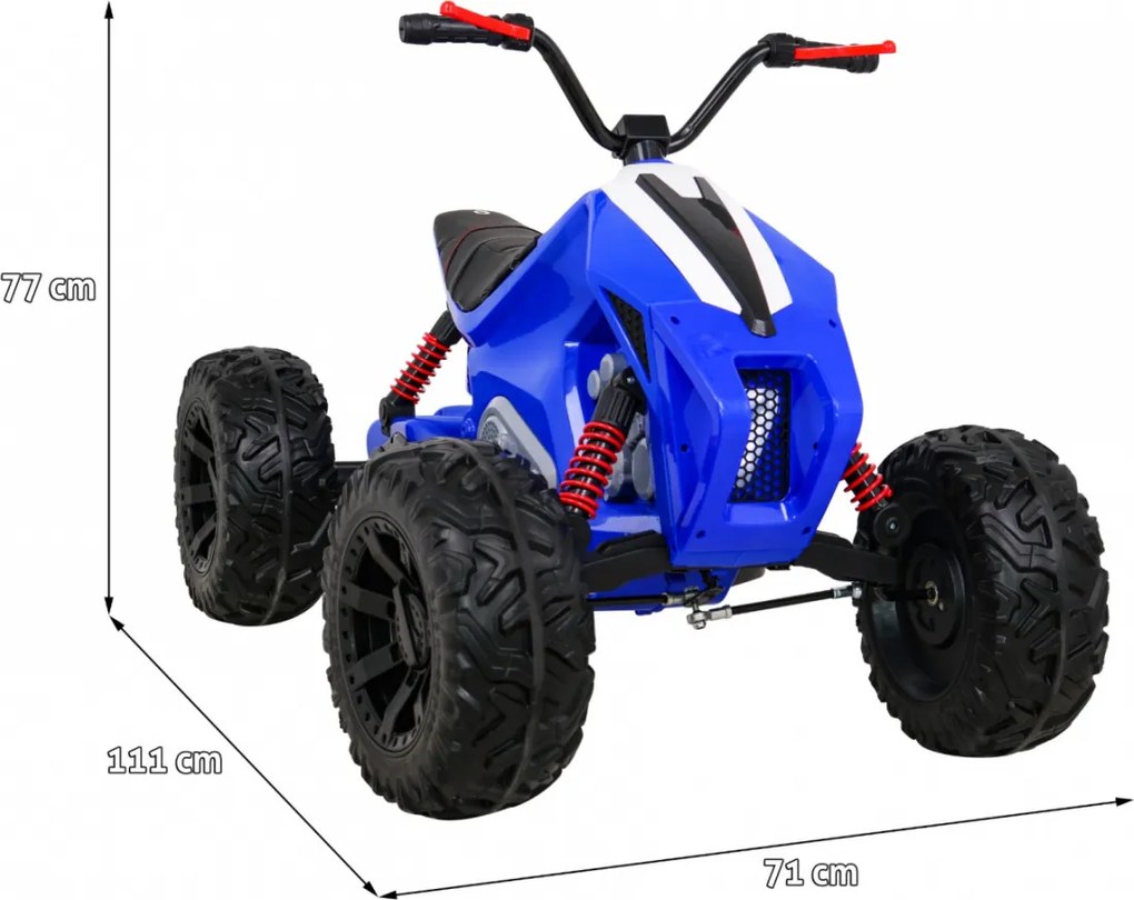 Ramiz Štvorica batérií Lucky Seven Modrá + EVA kolieska + pomalý štart + LED + MP3 USB