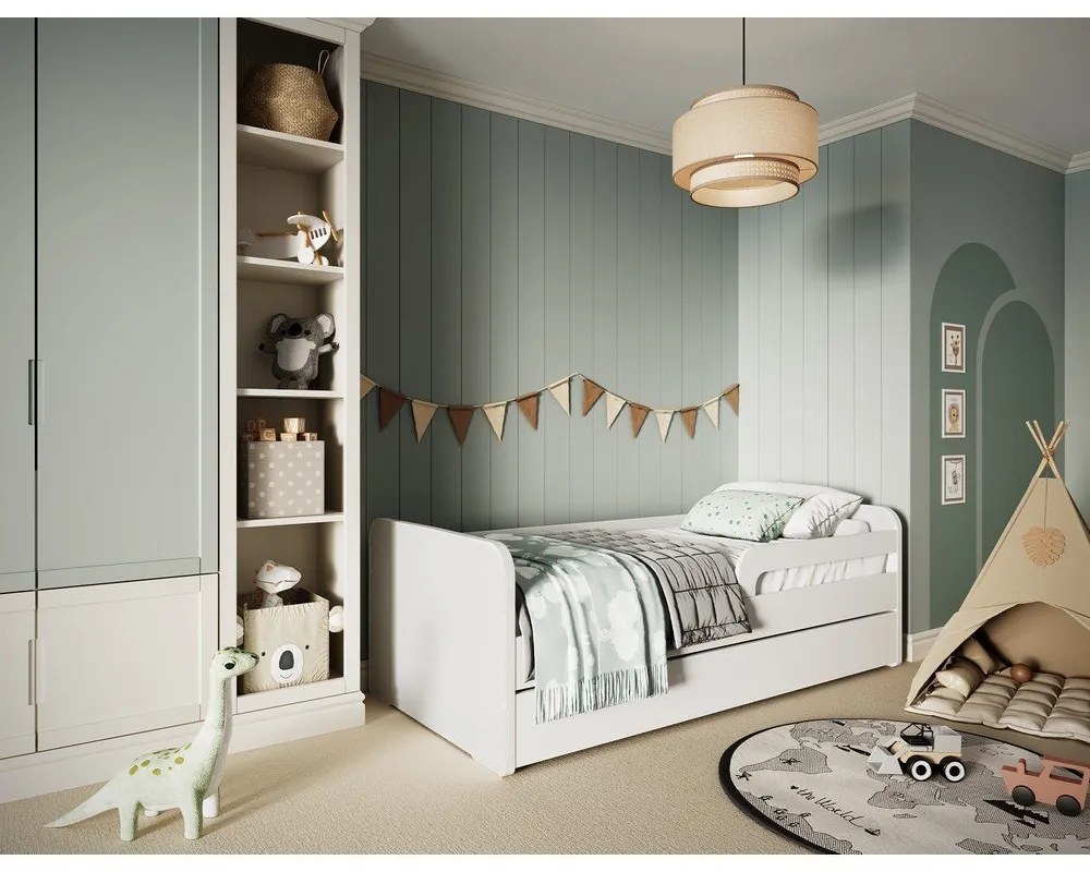 Biela detská posteľ s matracom/s roštom 80x200 cm Duuli – ELTAP