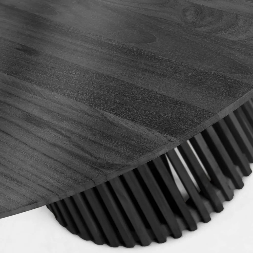 Čierny okrúhly jedálenský stôl z masívu mindi ø 120 cm Jeanette – Kave Home