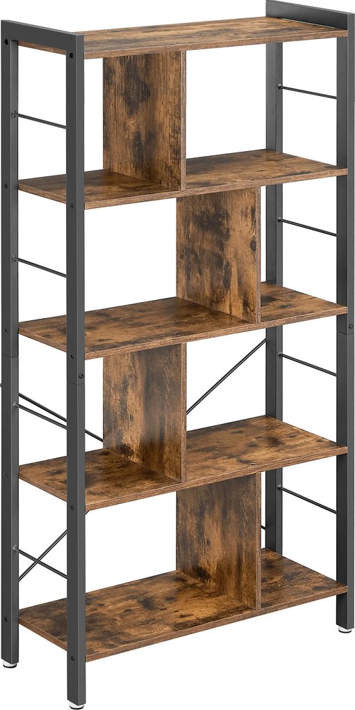 XXXLutz REGÁL, hnedá, čierna, uhlíková oceľ, 74/154,5/30 cm Boxxx - Online Only drobný nábytok - 002543000130