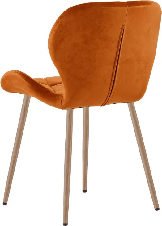 Jedálenská stolička MANGO VELVET, terakotová