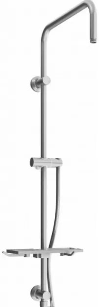 Mexen T, sprchový stĺp, polička, grafitová, 79393-66