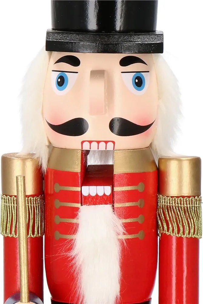 Luskáčik s puškou 60 cm – drevená vianočná figúrka v červenej uniforme Springos CA0908