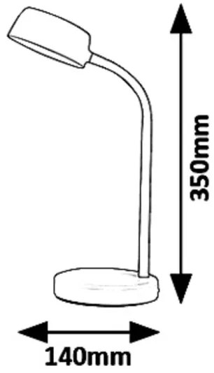 Rabalux 6779 - LED Stolná lampa BERRY LED/4,5W/230V