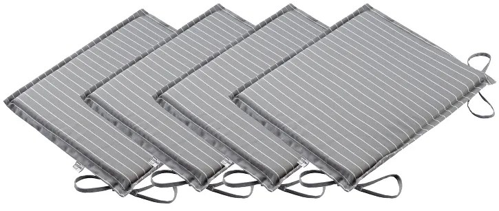 Livarno home Obojstranný podsedák, 38 x 42 x 3 cm, sivá, 4 kusy  (800004376)