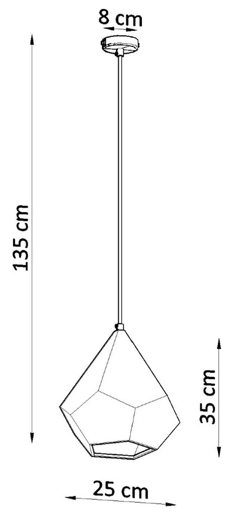 Závesné svietidlo Pavlus, 1x biele keramické tienidlo