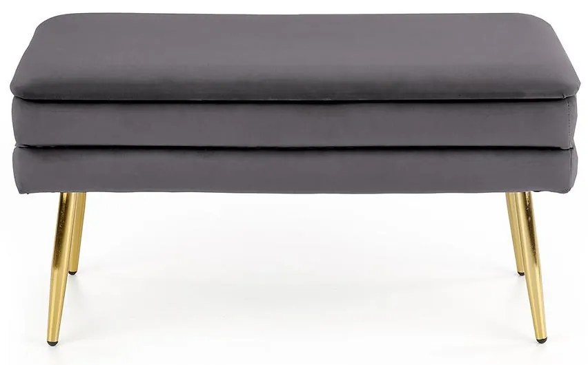 Taburetka Velva šedá/zlatý