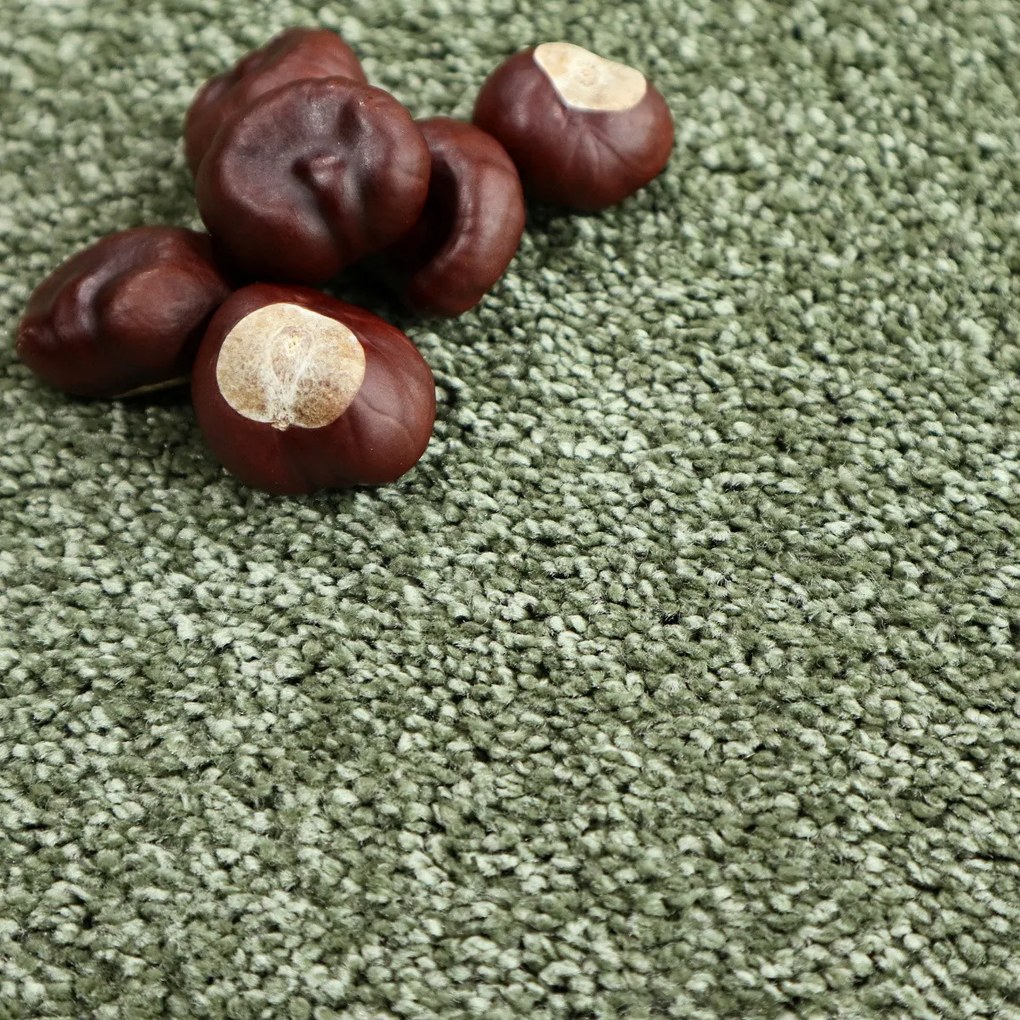 AladinWorld Expres, Kusový koberec Velur Ultra olivový, 100x200, zelená, obývacia izba