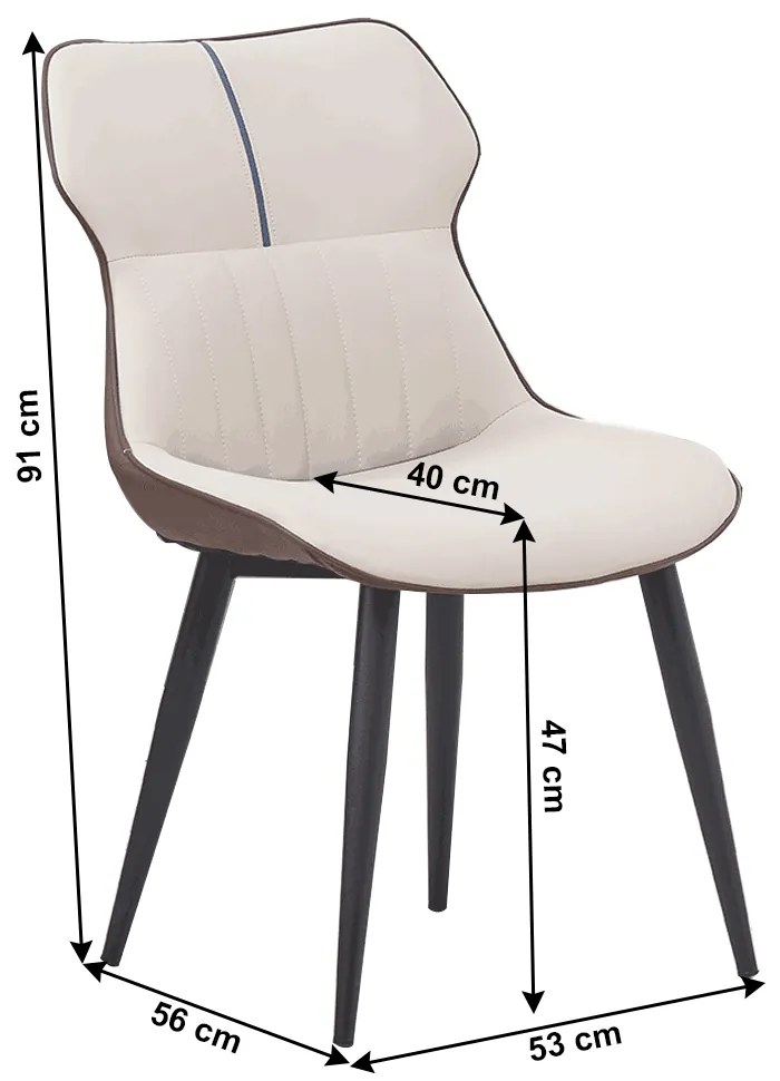 Jedálenská stolička Rosel (béžová + hnedá). Vlastná spoľahlivá doprava až k Vám domov. 1034336