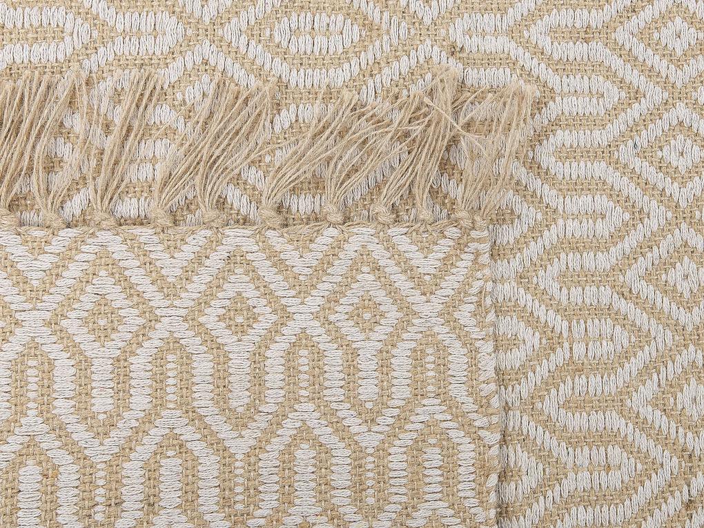 Jutový koberec 140 x 200 cm béžový POZANTI Beliani