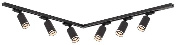 Bodové svietidlo v lištovom systéme PIPE 6xGU10/10W/230V čierne