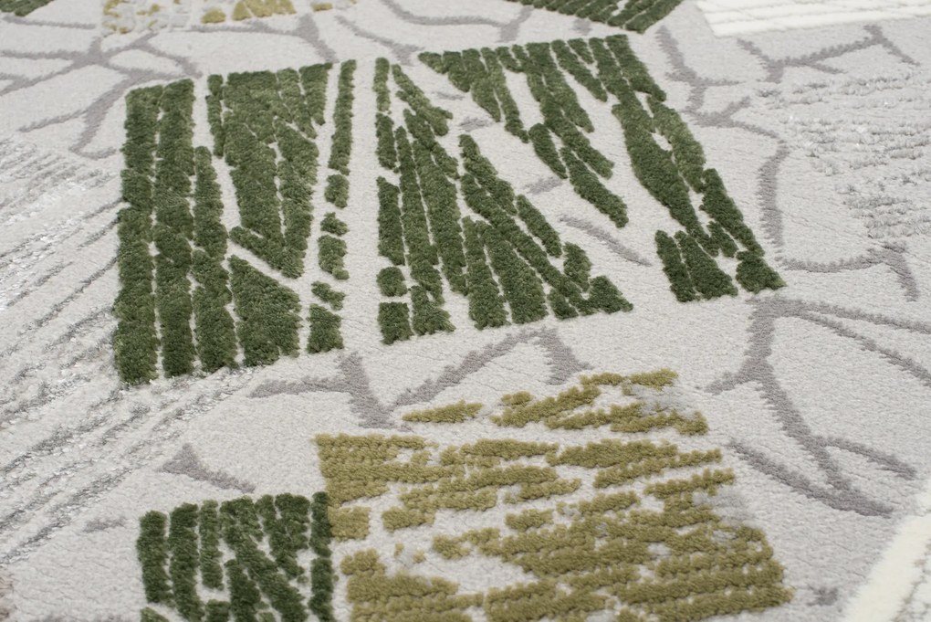 TA Koberec E464A SVETLO SIVÁ/TMAVOZELENÁ ASTHANE Rozmer: 250x350 cm