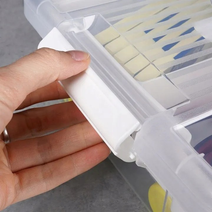 Organizér, úložný box 2v1, multifunkčný, biely STORMAX - 6 l, 32 x 23 x 11 cm