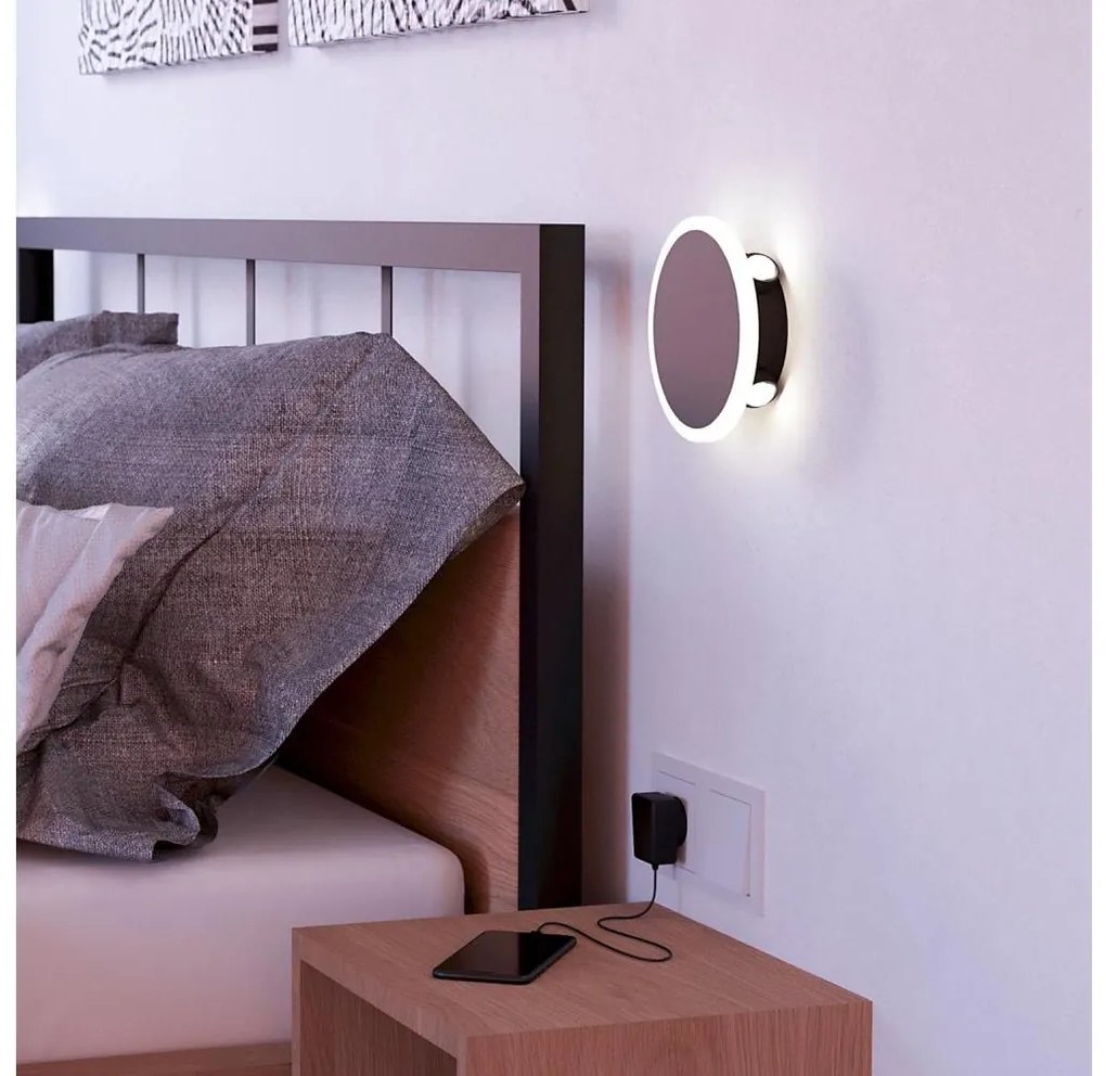 Eglo 901585 - LED Nástenné svietidlo TALAMELLO LED/12W/230V 3000K pr. 17 cm čierna