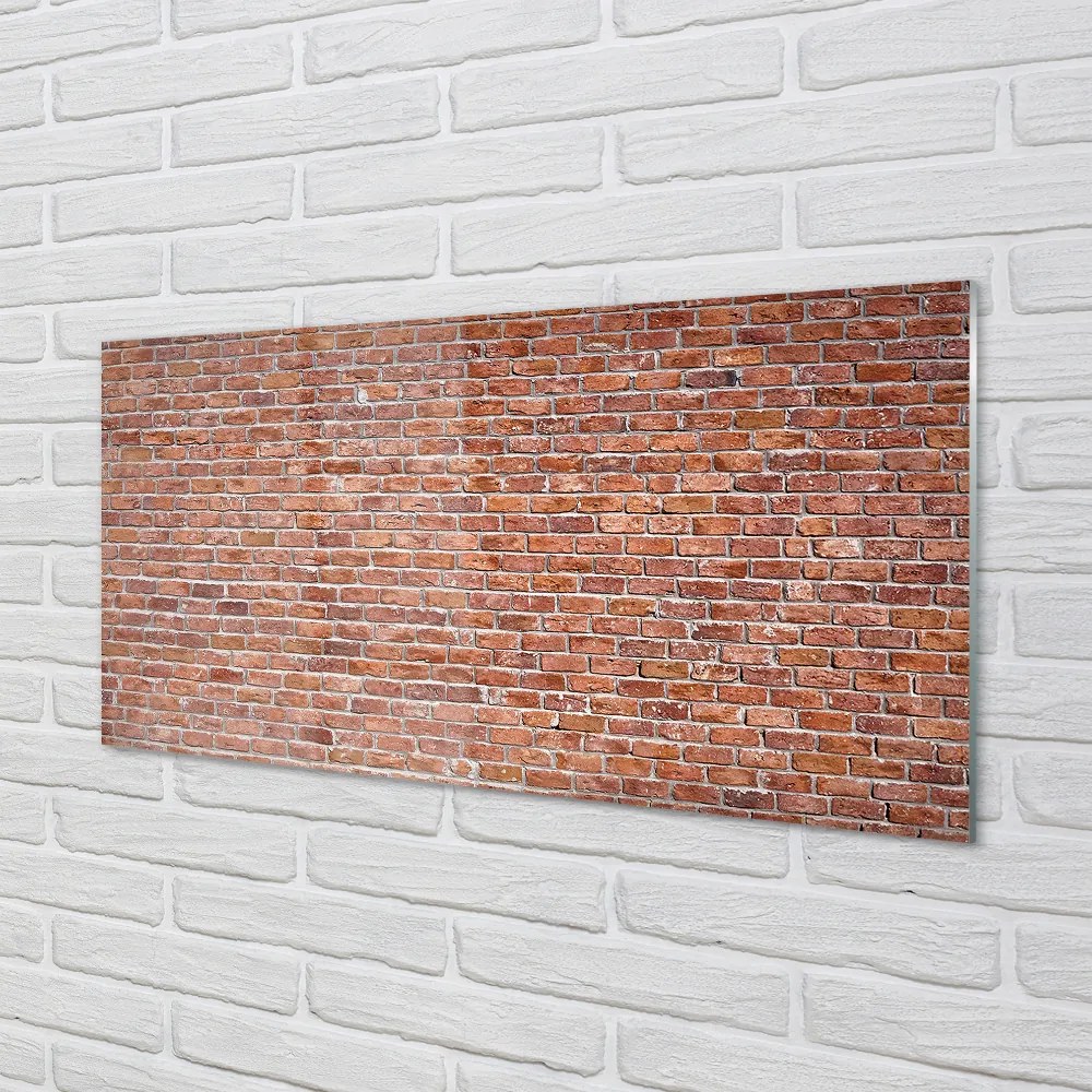 Sklenený obklad do kuchyne Tehlové múry wall 140x70 cm