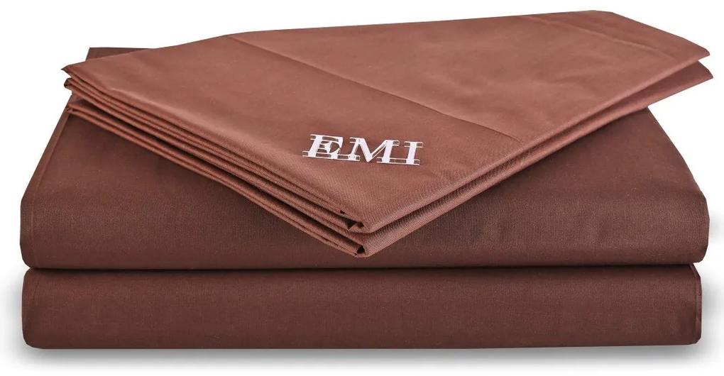 Plachta posteľná hnedá pevná EMI: Pevná plachta 140x220