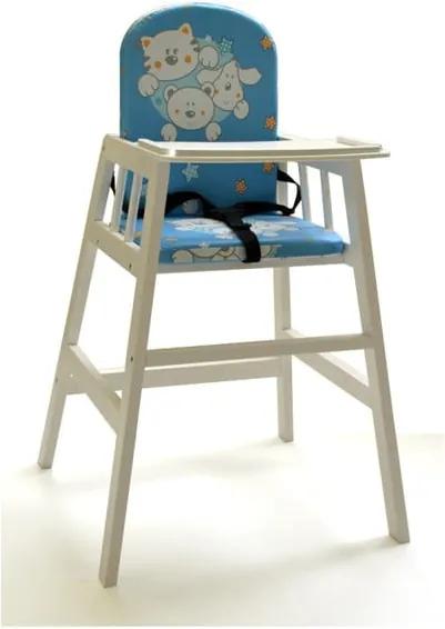 Biela drevená detská jedálenská stolička Faktum Abigel