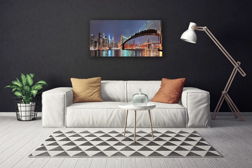 Obraz na plátne Mesto most architektúra 140x70 cm