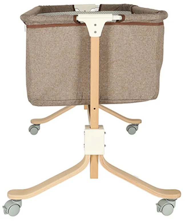 KIK Detská postieľka, drevená postieľka na kolieskach detská posteľ hnedá