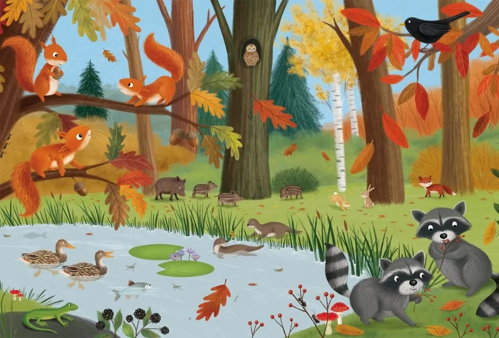 Schmidt Puzzle 3×24 dielikov Lesné zvieratá