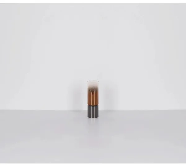 Globo 21000TG - Stolná lampa ANNIKA 1xE27/25W/230V pr. 9 cm čierna/medená