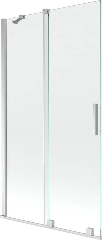 Mexen Velar 2-krídlový nastaviteľný sprchový paraván 100 x 150 cm, transparentný, chróm - 896-100-000-01-01