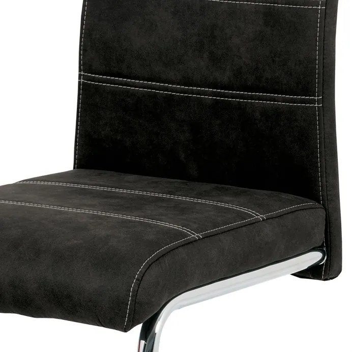 BONTEC Jedálenská stolička, čierna, látka, HC-483 BK3 Farba: Šedá