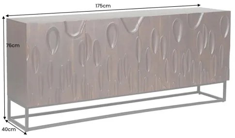 Komoda 45596 Dune 175cm Drevo Orech Tmavo hnedá - Komfort-nábytok