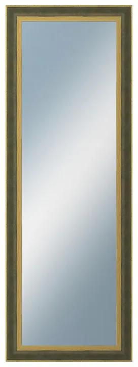 DANTIK - Zrkadlo v rámu, rozmer s rámom 50x140 cm z lišty ZVRATNÁ zelenozlatá plast (3070)