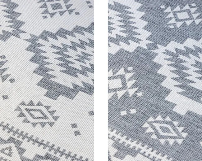 Obojstranný koberec Elle Decoration GEMINI Dynamic strieborný
