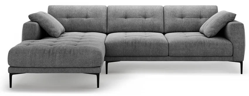 Sivá rohová pohovka (ľavý roh/s leňoškou) Bemy – Micadoni
