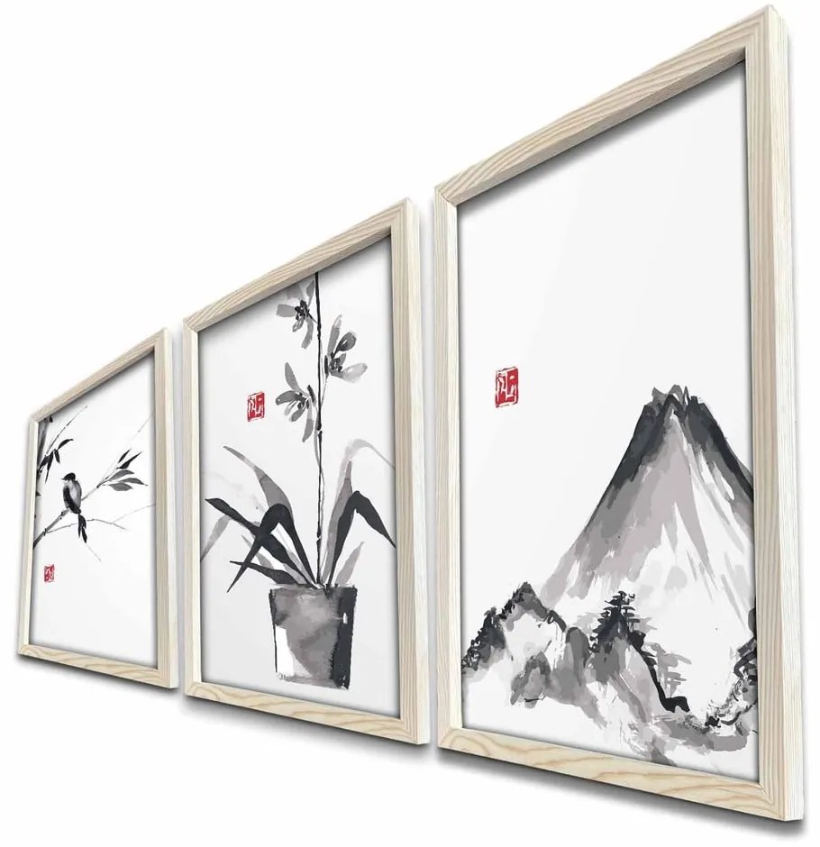 Obrazy v súprave 3 ks 38x53 cm – Wallity
