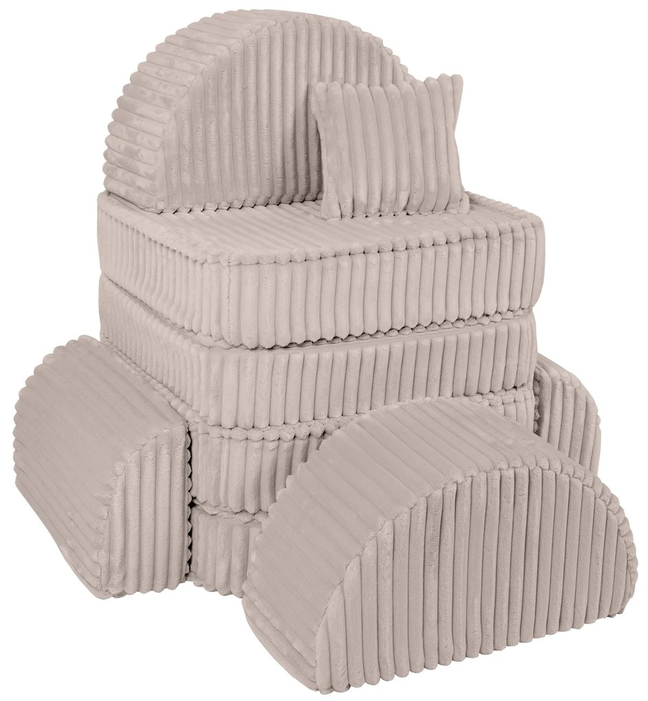 MeowBaby® Churros detská pohovka Max, Pebble Beige