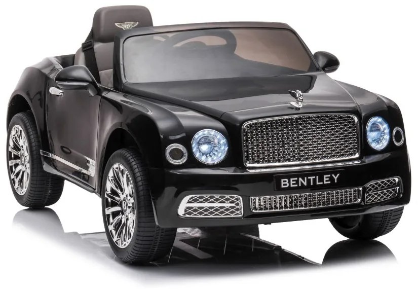 LEAN CARS Elektrická autíčko  Bentley Mulsanne - čierne - 2x45W- BATÉRIA - 12V7Ah - 2024