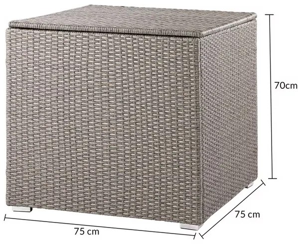 InternetovaZahrada Úložný box 75x75x70 cm - béžová