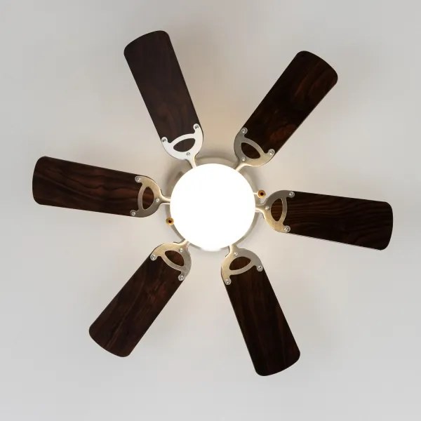 ZEVENTI - Stropný ventilátor GALDANA 1xE27/60W/230V hnedá/béžová