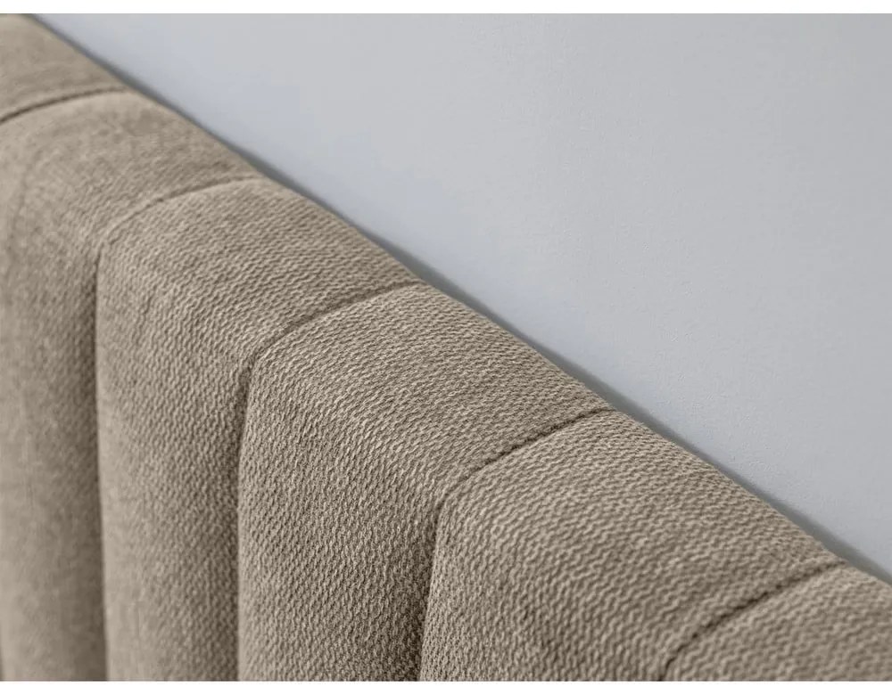 Béžová/prírodná dvojlôžková posteľ s roštom 160x200 cm Oceane – Bobochic Paris