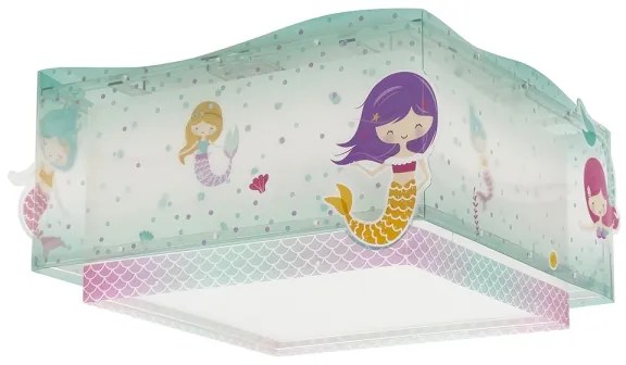 Dalber 63446 - Detské stropné svietidlo MERMAIDS 2xE27/60W/230V