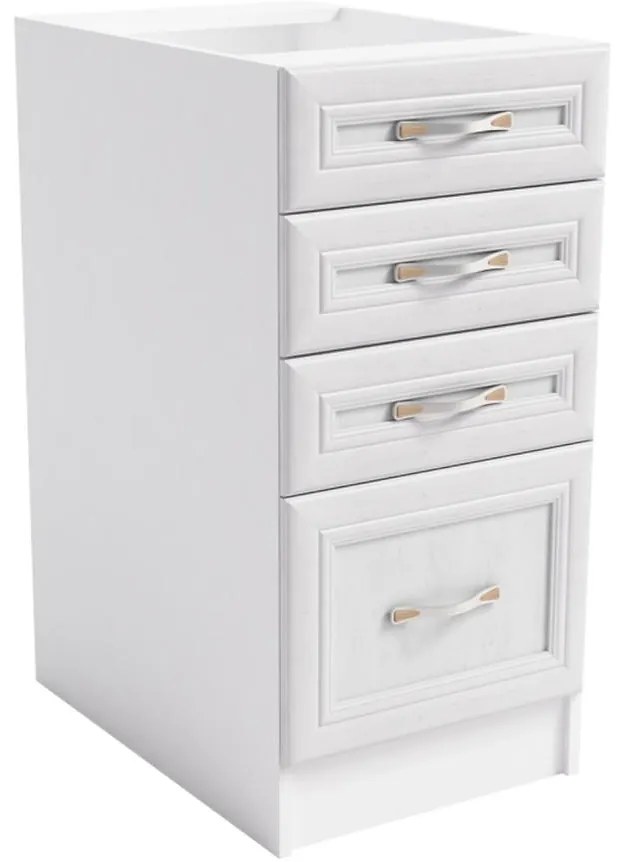 Skrinka do kuchyne Sycylia  D40s4 biela/dub lancelot