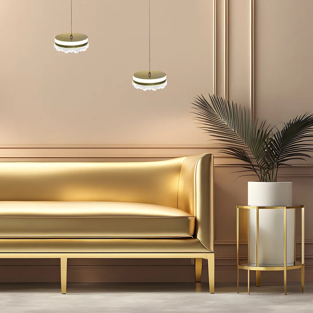 Závesné LED svietidlo Preciosa, 1x LED 25w, 4000k, g