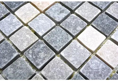 Mozaika z prírodného kameňa XQM 10XS béžová/sivá 30,5 x 32,5 cm