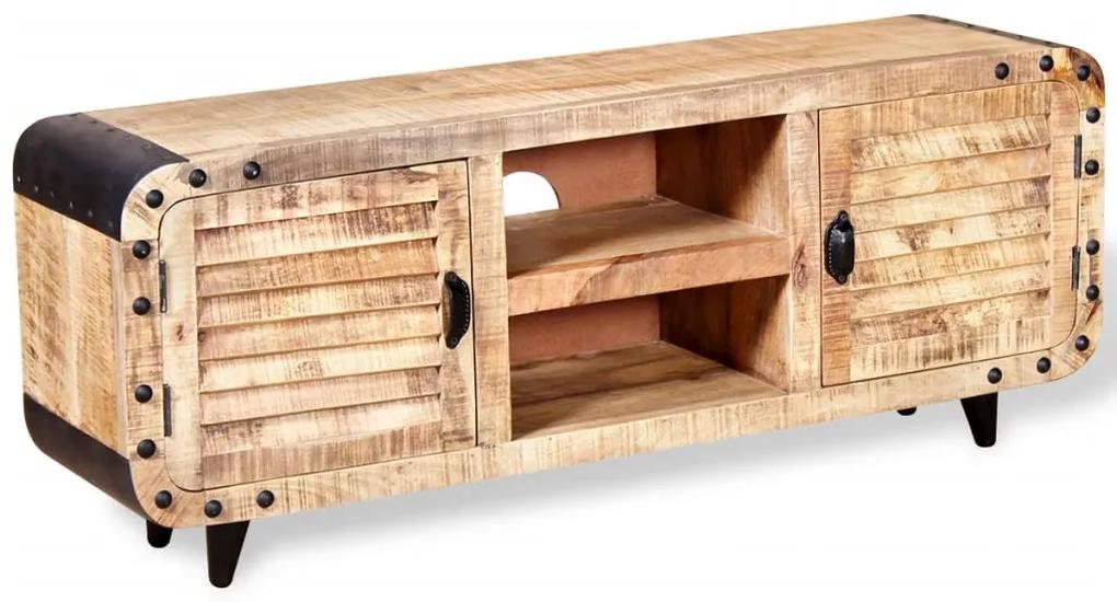 vidaXL TV stolík zo surového mangového dreva, 120x30x50 cm
